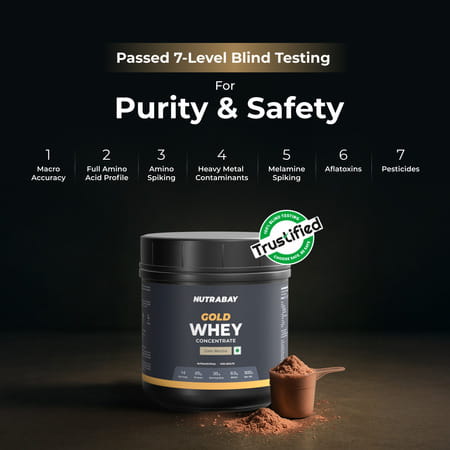 Nutrabay Gold 100% Whey Protein Concentrate Cafe Mocha - 500g