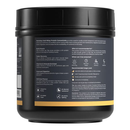 Nutrabay Gold 100% Whey Protein Concentrate Cafe Mocha - 500g