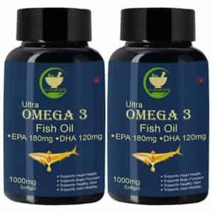 Fij Ayurveda Ultra Omega 3 Fish Oil - 1000mg- 60 Softget Capsules (pack Of 2)