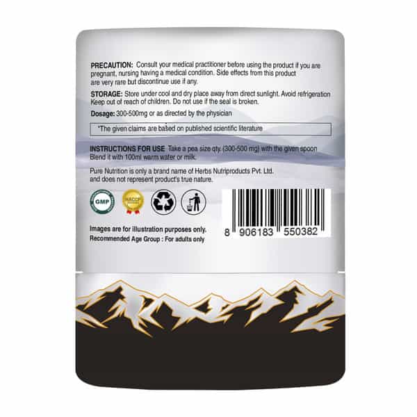 Pure Nutrition Shilajit Gold Resin - Contains 24 Carat Gold Dust (Swarna Bhasm|With Certificate) 20G