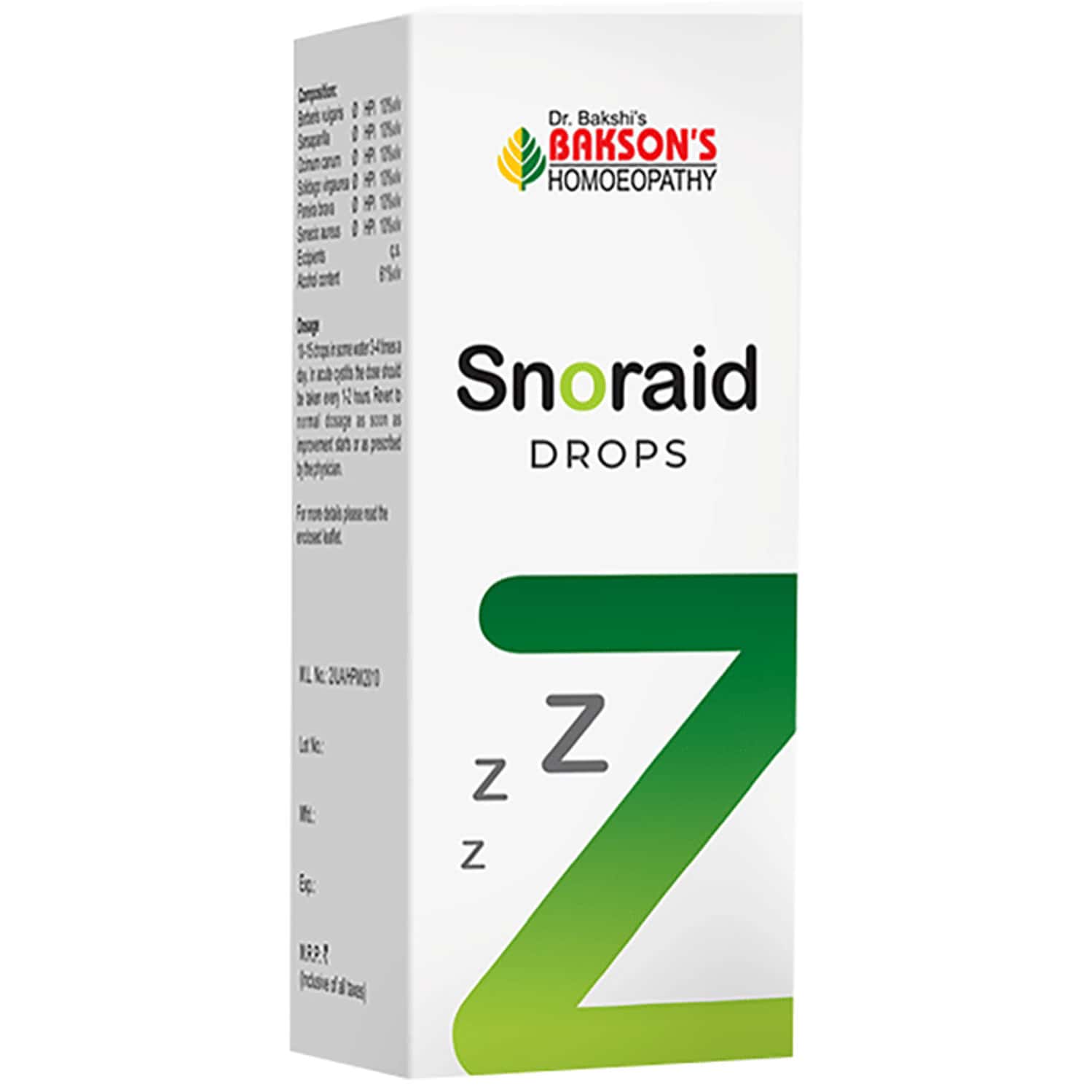 Baksons Homoeopathy Snoraid Drops 30 Ml