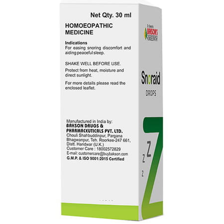 Baksons Homoeopathy Snoraid Drops 30 Ml