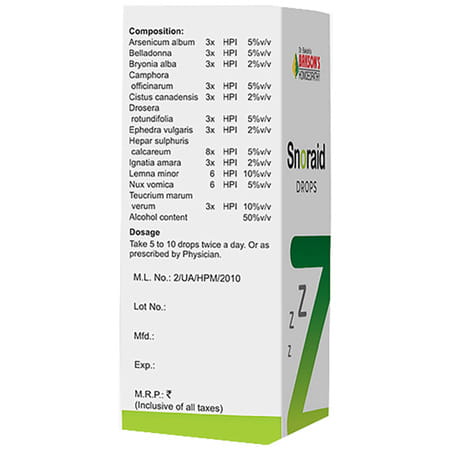 Baksons Homoeopathy Snoraid Drops 30 Ml