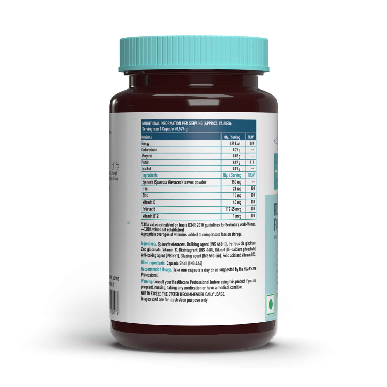 Buy HEALTHKART HK VITALS IRON + FOLIC ACID WITH ZINC, VITAMIN C