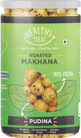Healthy Treat Roasted Makhana- Pudina 140 Gm (Pack Of 2 Jars-70 Gm Each)