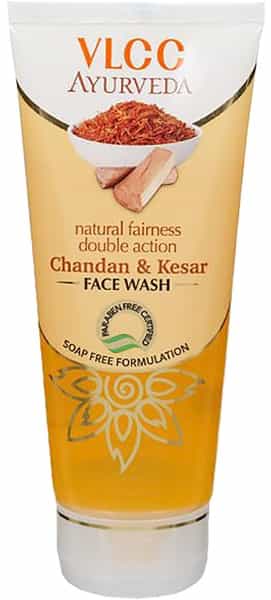 Vlcc Ayurveda Natural Fairness Double Action Chandan & Kesar Face Wash - 100 Gm