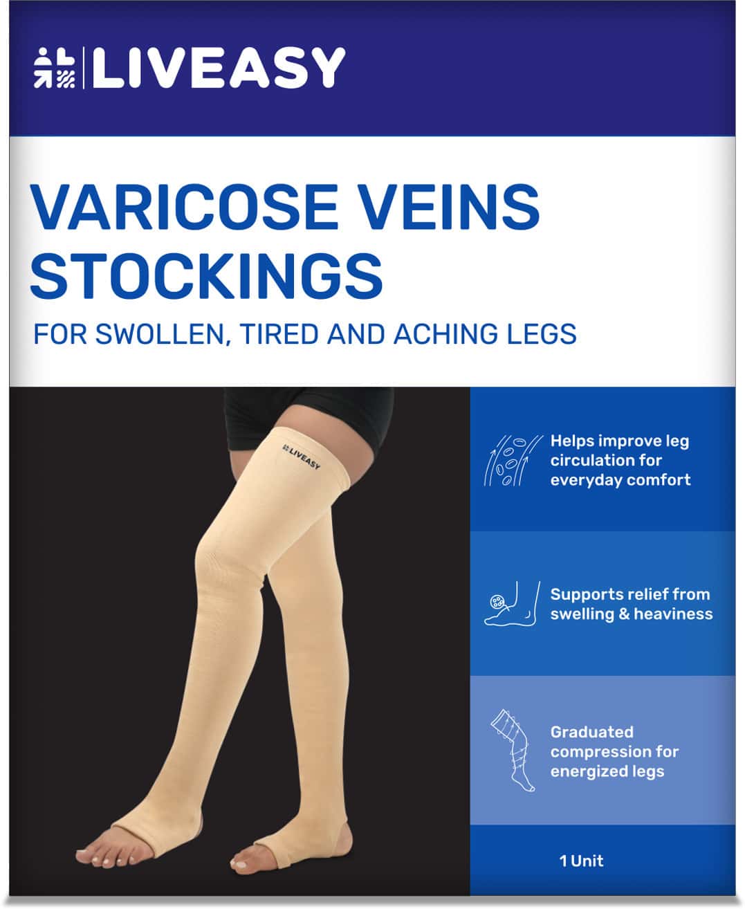 Liveasy Ortho Care Varicose Veins Stockings Xxl