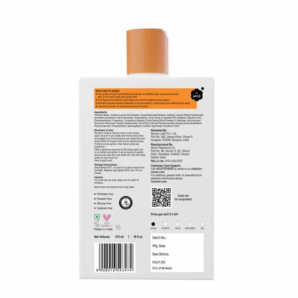 Chemist At Play Exfoliating Body Wash With Ceramides | Gently Exfoliates & Makes Skin Smooth 473 Ml