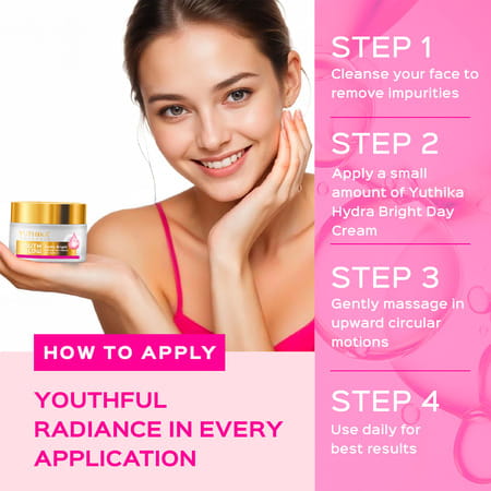 Yuthika Youth & Glow Hydra Bright Radiant Day Cream 50G | Spf30 Pa+++ Dermatologically Tested