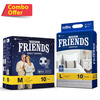 Friends Overnight Adult Diapers Pants Medium 10 Pcs + Premium Underpads Combo Pack
