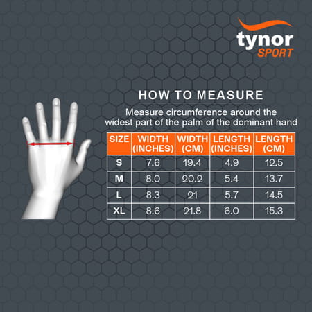 Tynorgrip Gym Gloves Black Xl 1 Pair