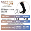 Copper Fit Energy Compression Socks Unisex Copper Infused Black L/Xl 2 Count