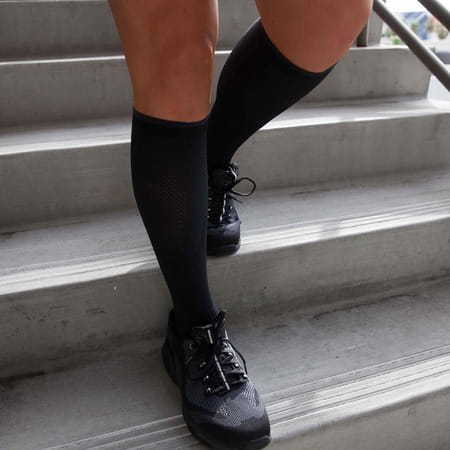 Copper Fit Energy Compression Socks Unisex Copper Infused Black L/Xl 2 Count