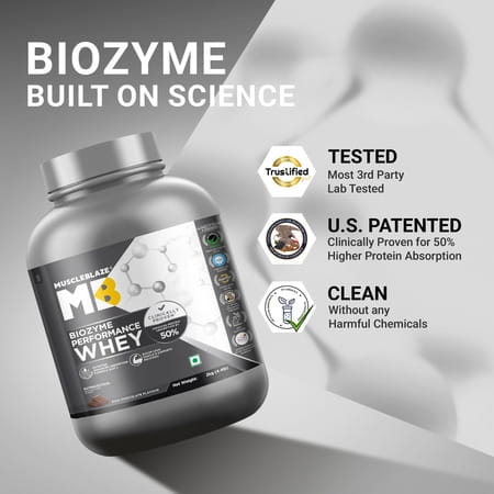 Muscleblaze Biozyme Performance Whey Protein Powder | Rich Chocolate (2Kg) | 25G Protein