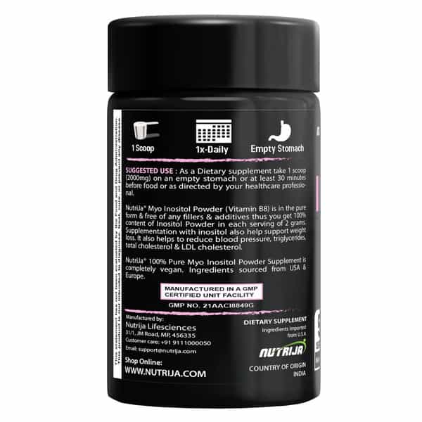 Nutrija 100% Pure Myo Inositol Powder (Vitamin B8) | 1 Kg