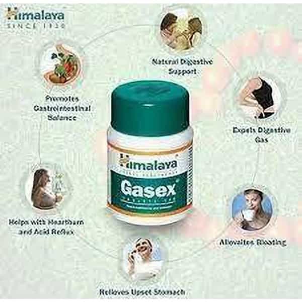 Himalaya Gasex 100 Tablets Each (Pack Of 3)