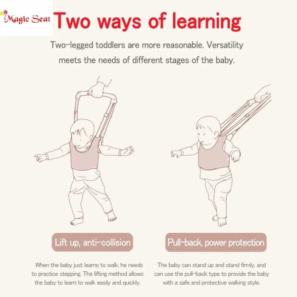 Magic Seat-Baby Safety Harness Walking Assistant Belt For Baby (Red)