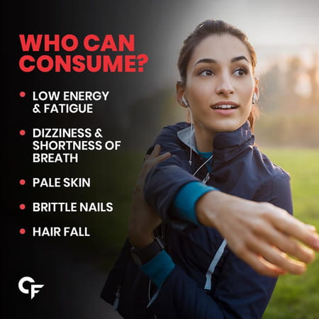 Carbamide Forte Chelated Iron+Vitamin C B12 Folic Acid&Zinc-100 Veg Tablets