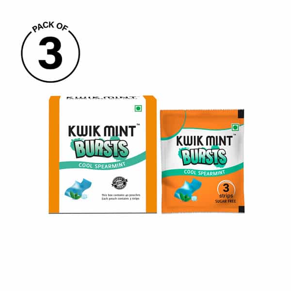 Kwik Mint Bursts Mouth Freshener - Pack Of 3