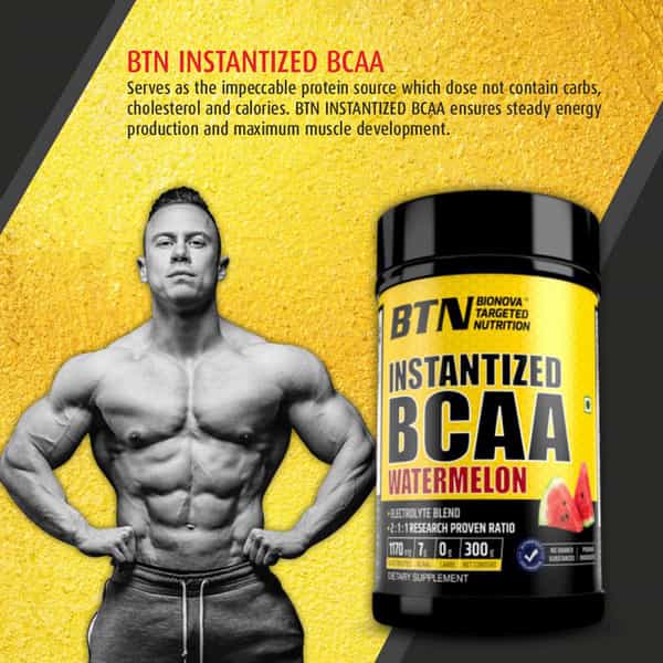 Btn Sports Instantized Bcaa (2:1:1 Ratio) Pre And Post Workout Supplement (Electric Candy Flavour)