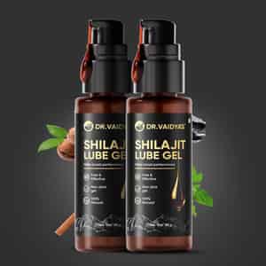 Dr. Vaidyas Shilajit Lube Gel | First Ever Shilajit Infused Lube Gel | 50g Pack Of 2