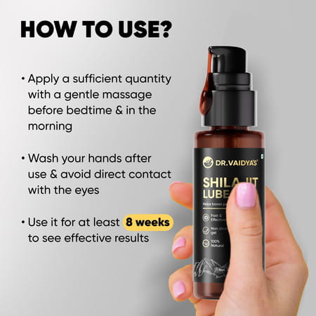 Dr. Vaidyas Shilajit Lube Gel | First Ever Shilajit Infused Lube Gel | 50g Pack Of 2