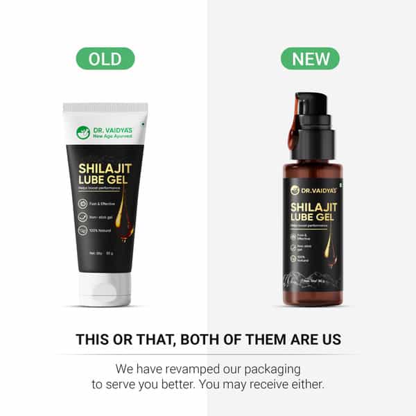 Dr. Vaidyas Shilajit Lube Gel | First Ever Shilajit Infused Lube Gel | 50G Pack Of 2