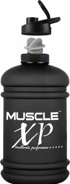 Musclexp Boldxp Gallon Water Bottle 2.2 L Gym / Bcaa Protein Shaker Bottle With Blender Ball Black