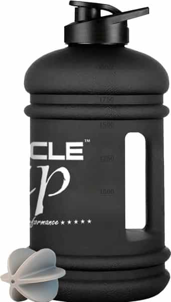 Musclexp Boldxp Gallon Water Bottle 2.2 L Gym / Bcaa Protein Shaker Bottle With Blender Ball Black