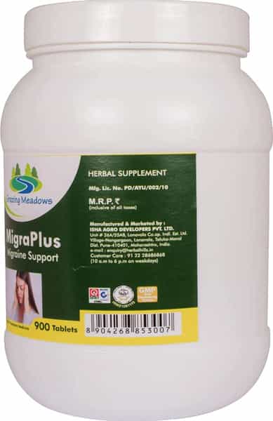 Grazing Meadows Migraplus 900 Tablets | Natural Supplement For Migraine Support (Pack Of 2)
