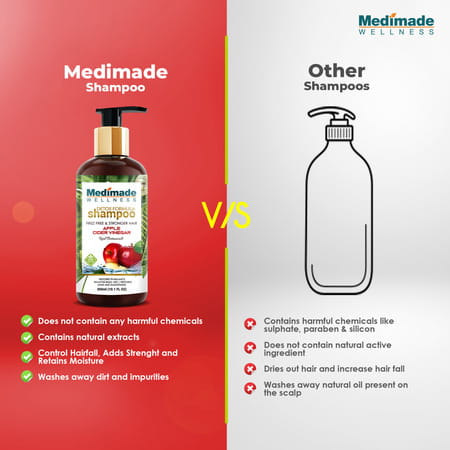 Medimade Apple Cider Vinegar Shampoo - 300 Ml X 2 ( Pack Of 2 )