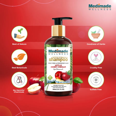 Medimade Apple Cider Vinegar Shampoo - 300 Ml X 2 ( Pack Of 2 )