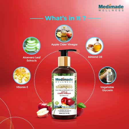 Medimade Apple Cider Vinegar Shampoo - 300 Ml X 2 ( Pack Of 2 )