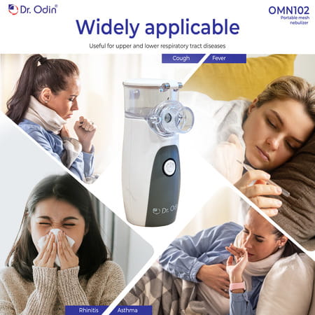 Dr. Odin Omn 102 Mesh Nebulizer Portable Respiratory Care Device Complete Kit White & Grey 1 No'S