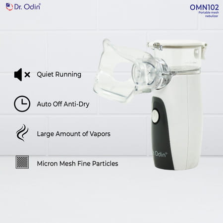 Dr. Odin Omn 102 Mesh Nebulizer Portable Respiratory Care Device Complete Kit White & Grey 1 No'S