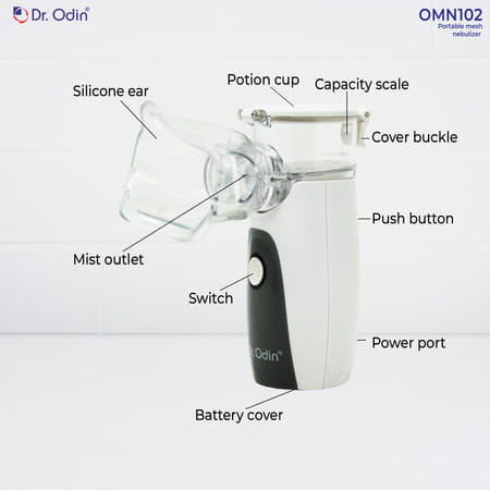 Dr. Odin Omn 102 Mesh Nebulizer Portable Respiratory Care Device Complete Kit White & Grey 1 No'S