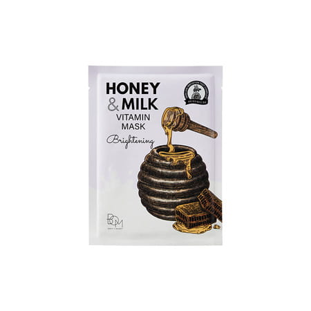B.O.M Honey And Milk Vitamin Mask - Brightening - Pack Of 3