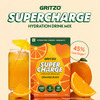 Gritzo Supercharge Hydration Drink Mix (7+Years) Orange Rush| 15 Sachets (15G Each)