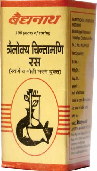 Baidyanath Asli Ayurved Trailokya Chintamani Ras Smy -5 Tablets