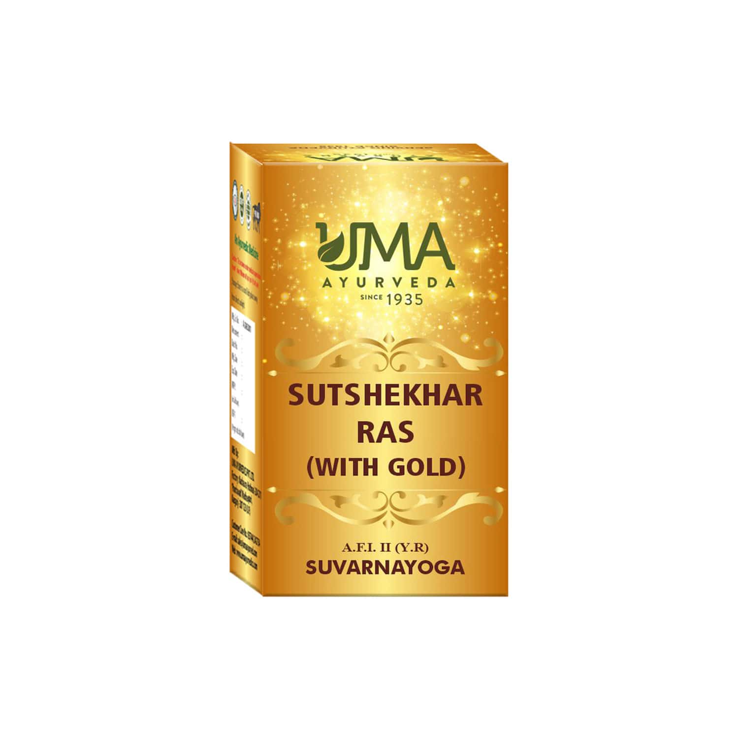 Uma Ayurveda Sutshekhar Ras (w/o Gold) Ayurvedic Tablets 80 Tab