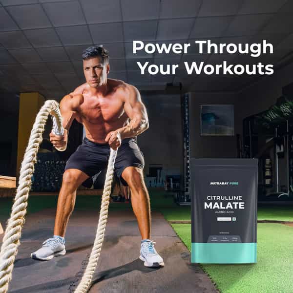 Nutrabay Pure 100% Citrulline Malate Powder - 250G Unflavoured 100 Servings