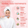 Babyorgano Herbal Strawberry Toothpaste For Kids Babool | Mulethi Fluoride & Sls Free 50Gm Pack 3