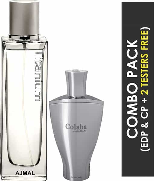 Ajmal Titanium Edp 100Ml Perfume For Men And Classic Oud Cp Oil Oudh 10Ml For Unisex