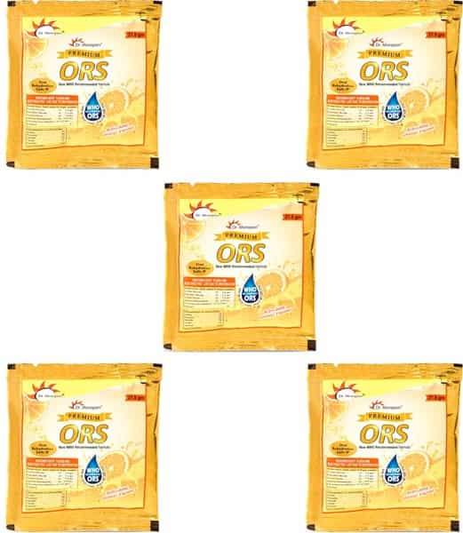 Dr. Morepen Ors Powder Sachets Liquid Hydration Drink Orange Flavour Pack Of 5