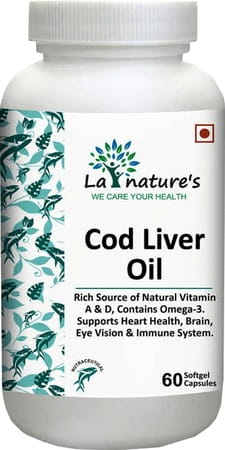 La Nature's Cod Liver Oil - 60 Softgel Capsules
