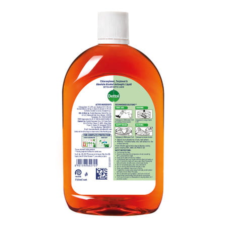Dettol Antiseptic Liquid For First Aid | Surface Disinfection And Personal Hygiene 750 Ml