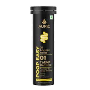 Auric Poop Easy Effervescent Tablet | Healthy Gut, Relieve Constipation, Cleanses Colon | 20 Tablets