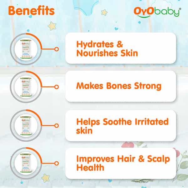 Oyo Baby Virgin Coconut Oil For Skin & Hair (Cold Pressed Coconut Oil) 200Ml