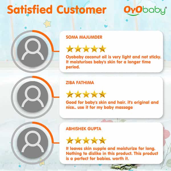 Oyo Baby Virgin Coconut Oil For Skin & Hair (Cold Pressed Coconut Oil) 200Ml