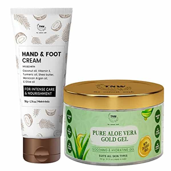 Tnw The Natural Wash Hand And Foot Cream & Pure Aloe Vera Gold Gel | Plant Based